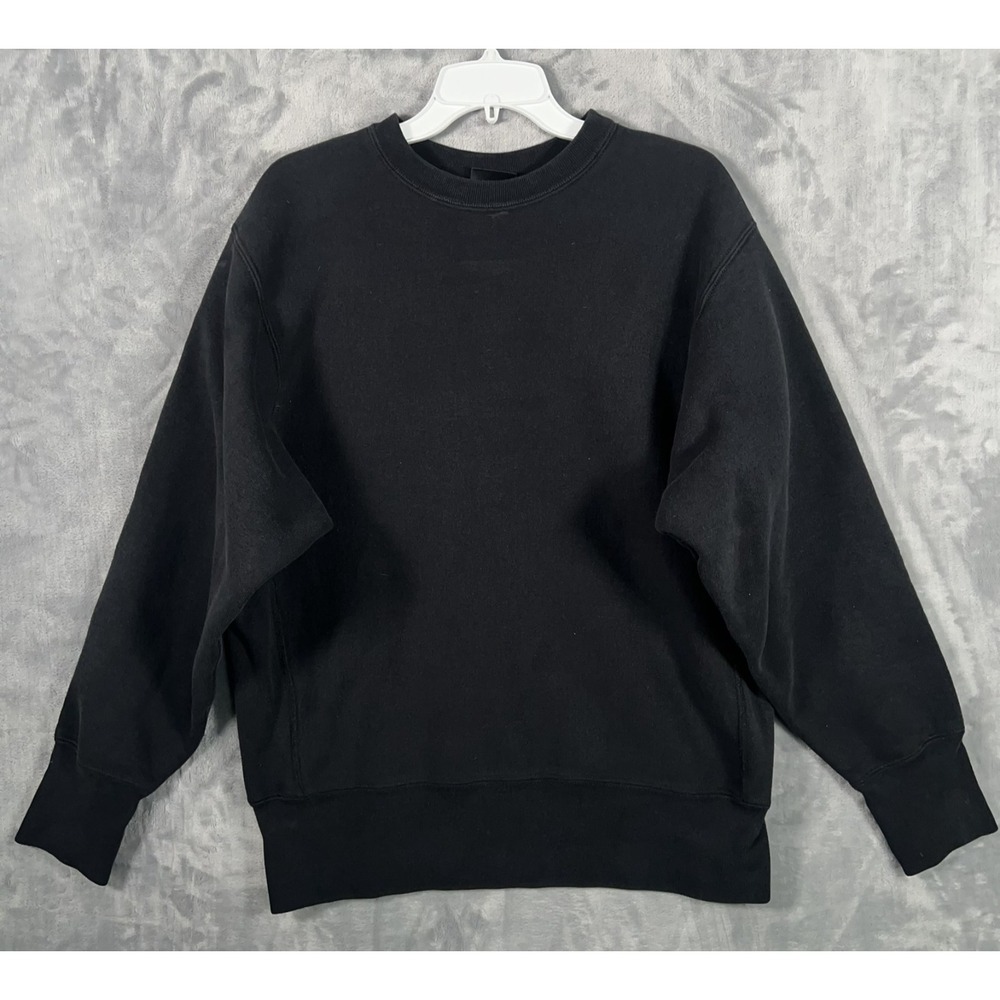 Camber Crewneck Sweatshirt Men Large Black Made USA Heavyweight Pullover Vintage